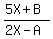 %285X%2BB%29%2F%282X-A%29