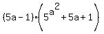 %285a-1%29%285%5Ea%5E2%2B5a%2B1%29