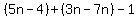 %285n-4%29%2B%283n-7n%29-1