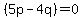 %285p+-+4q%29+=+0