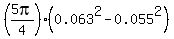 %285pi%2F4%29%280.063%5E2-0.055%5E2%29