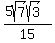 %285sqrt%287%29sqrt%283%29%29%2F15