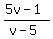 %285v-1%29%2F%28v-5%29