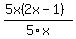%285x%282x+-+1%29%29%2F5x