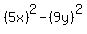 %285x%29%5E2-%289y%29%5E2