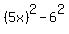 %285x%29%5E2-6%5E2