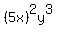 %285x%29%5E2y%5E3