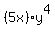 %285x%29y%5E4