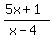 %285x%2B1%29%2F%28x-4%29