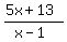 %285x%2B13%29%2F%28x-1%29
