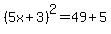 %285x%2B3%29%5E2=49%2B5