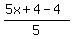 %285x%2B4-4%29%2F5+