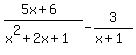 %285x%2B6%29%2F%28x%5E2%2B2x%2B1%29+-+3%2F%28x%2B1%29