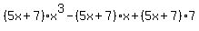 %285x%2B7%29x%5E3+-+%285x%2B7%29x+%2B+%285x%2B7%297