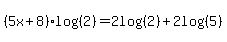 %285x%2B8%29log%28%28+2%29%29=+2log%28%28+2%29%29%2B2log%28%285%29%29+