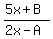 %285x%2BB%29%2F%282x-A%29
