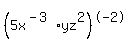 %285x%5E%28-3%29%2A+yz%5E2%29%5E-2