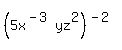 %285x%5E%28-3%29yz%5E2%29%5E%28-2%29