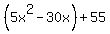 %285x%5E2+-+30x%29+%2B+55