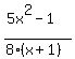 %285x%5E2-1%29%2F%288%28x%2B1%29%29