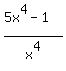 %285x%5E4+-+1%29%2Fx%5E4