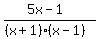 %285x-1%29%2F%28%28x%2B1%29%28x-1%29%29