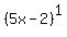 %285x-2%29%5E1