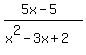 %285x-5%29%2F%28x%5E2-3x%2B2%29