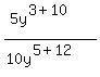 %285y%5E%283%2B10%29%29%2F%2810y%5E%285%2B12%29%29