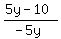 %285y-10%29%2F%28-5y%29