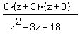 %286%28z%2B3%29%28z%2B3%29%29%2F%28z%5E2-3z-18%29