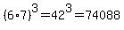 %286%2A7%29%5E3=42%5E3=74088