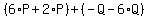 %286%2AP%2B2%2AP%29%2B%28-Q-6%2AQ%29