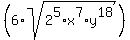 %286%2Asqrt+%282%5E5%2Ax%5E7%2Ay%5E18%29%29