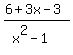 %286%2B3x-3%29%2F%28x%5E2-1%29