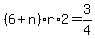 %286%2Bn%29r%2A2=3%2F4