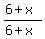 \"%286%2Bx%29%2F%286%2Bx%29\"