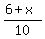 %286%2Bx%29%2F10