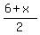 %286%2Bx%29%2F2