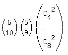 %286%2F10%29%2A%285%2F9%29%2A%28C%5B4%5D%5E2%2FC%5B8%5D%5E2%29