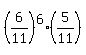 %286%2F11%29%5E6%2A%285%2F11%29