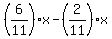 %286%2F11%29x+-+%282%2F11%29x