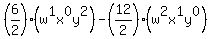%286%2F2%29%28w%5E1x%5E0y%5E2%29-%2812%2F2%29%28w%5E2x%5E1y%5E0%29