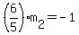 %286%2F5%29%2Am%5B2%5D=-1
