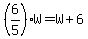 %286%2F5%29W+=+W+%2B+6