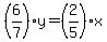 %286%2F7%29y=%282%2F5%29x