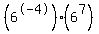 %286%5E-4%29%286%5E7%29