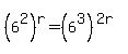 %286%5E2%29%5Er+=+%286%5E3%29%5E%282r%29
