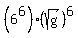 %286%5E6%29%28sqrt%28g%29%29%5E6