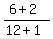 %286+%2B+2%29+%2F+%2812+%2B+1%29